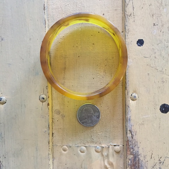 ZARA BRAND BOHO TORTOISE RESIN BANGLE BRACELET OS - Picture 3 of 3